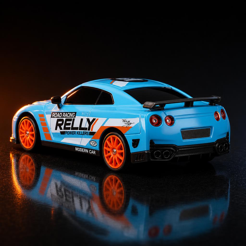DriftLab Celeste Racing — vista trasera